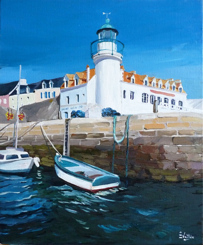 Tableau, peinture, Bretagne, Le phare de Sauzon