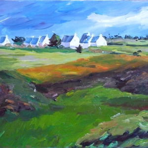Tableau, peinture, Bretagne, Campagne à Groix