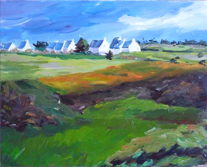 Tableau, peinture, Bretagne, Campagne à Groix