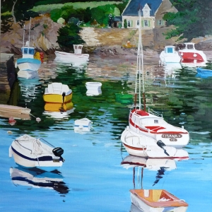 Tableau, peinture, Bretagne, Havre de sérénité
