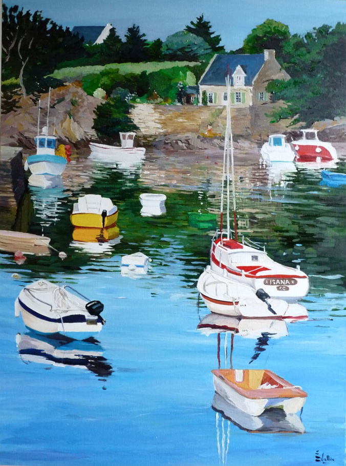 Tableau, peinture, Bretagne, Havre de sérénité