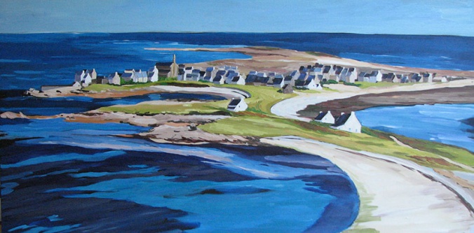 Tableau, peinture, Bretagne, Ile de Sein