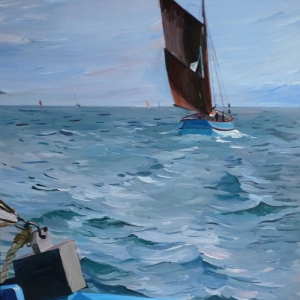 Tableau, peinture, Bretagne, L'Andre Yvette