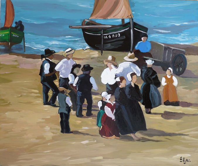 Tableau, peinture, Bretagne, La fete au Pouldu