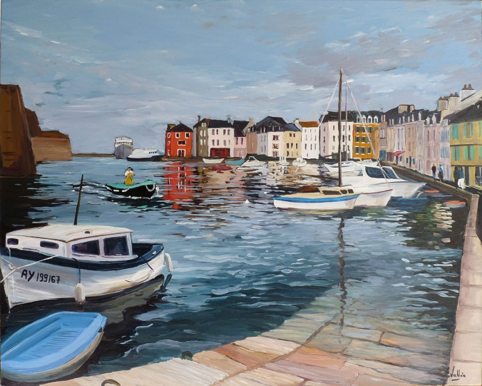 Tableau, peinture, Bretagne, Le palais en couleurs