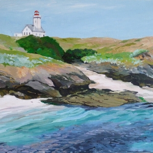 Tableau, peinture, Bretagne, La pointe des Poulains