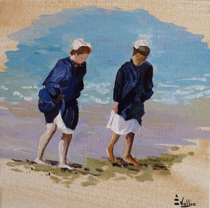 Tableau, peinture, Bretagne, les bretonnes