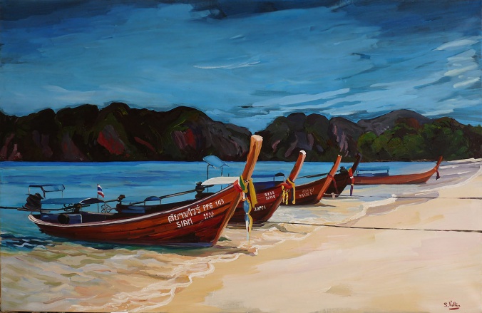 Tableau, peinture, Paysage du Sud