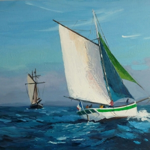 Tableau, peinture, Bretagne, Krog E Barz