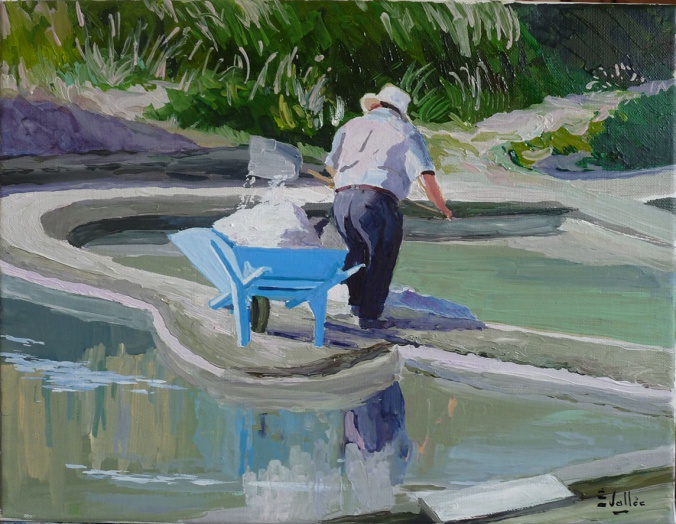 Tableau, peinture, Bretagne, Paludier 2