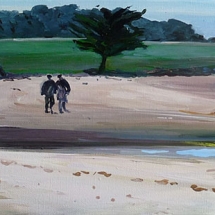 Tableau, peinture, Bretagne, Plage de Locmiquel
