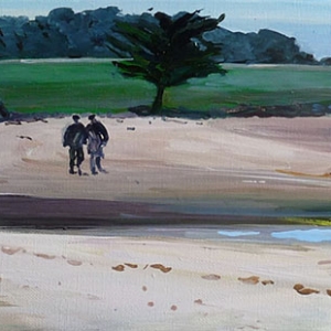 Tableau, peinture, Bretagne, Plage de Locmiquel