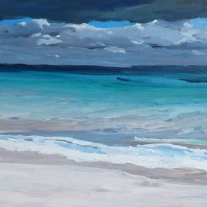 Tableau, peinture, Bretagne, Plage des Glenans