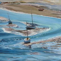 Tableau, peinture, Bretagne, Reflux