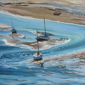 Tableau, peinture, Bretagne, Reflux