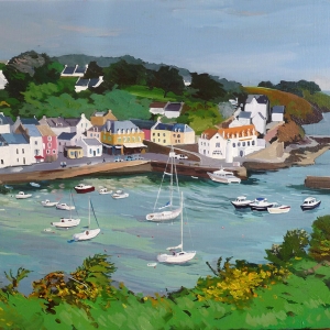 Tableau, peinture, Bretagne, Sauzon