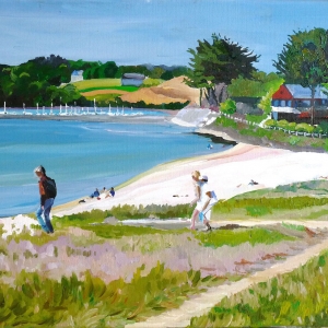 Tableau, peinture, Bretagne, Souvenirs de printemps