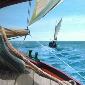 Tableau, peinture, Bretagne, Sur l'Enez Koalen