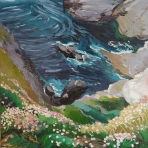 Tableau, peinture, Bretagne, Vue plongeante