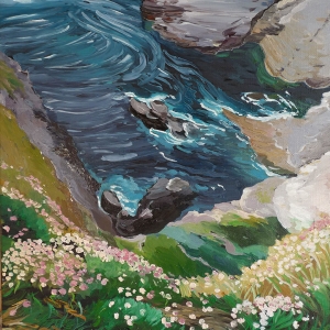 Tableau, peinture, Bretagne, Vue plongeante