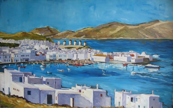 Tableau, peinture, Mykonos