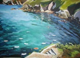 Tableau, Peinture, Bretagne, Pointe De Brezellec