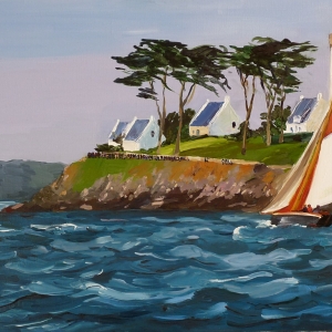 Tableau, peinture, Bretagne, Enez Koalen à Port Navalo