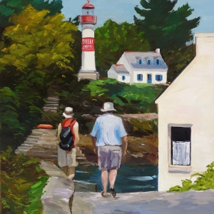 Tableau, peinture, Bretagne, Sur les pas de ...