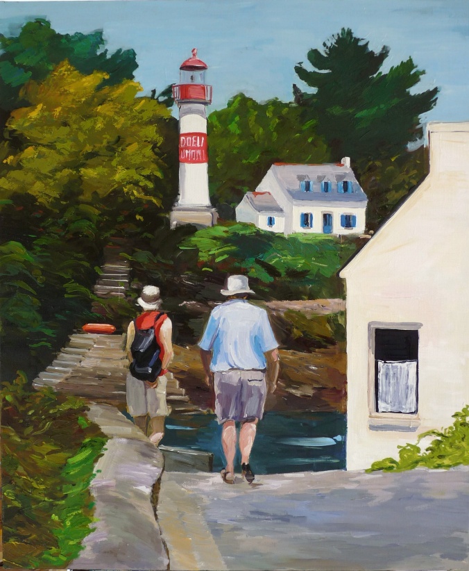 Tableau, peinture, Bretagne, Sur les pas de ...