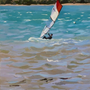 Tableau, peinture, Bretagne, Vive le vent