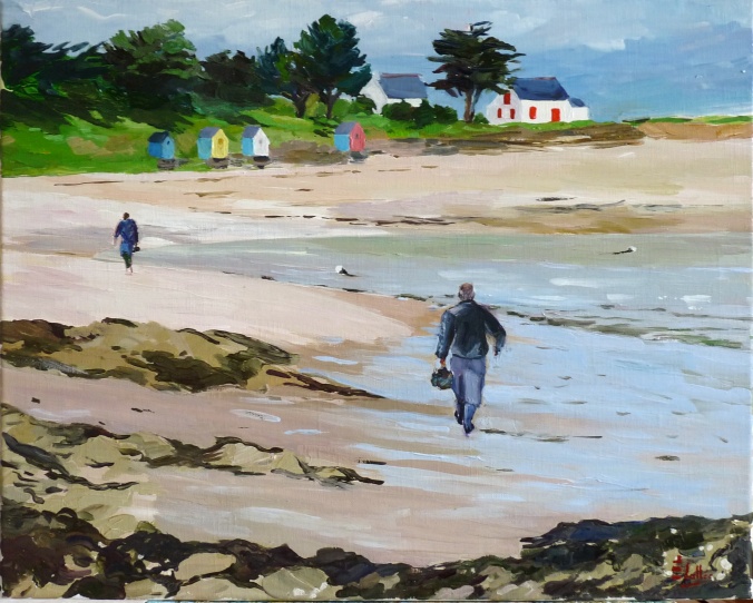 Tableau, peinture, Bretagne, Près de Damgan