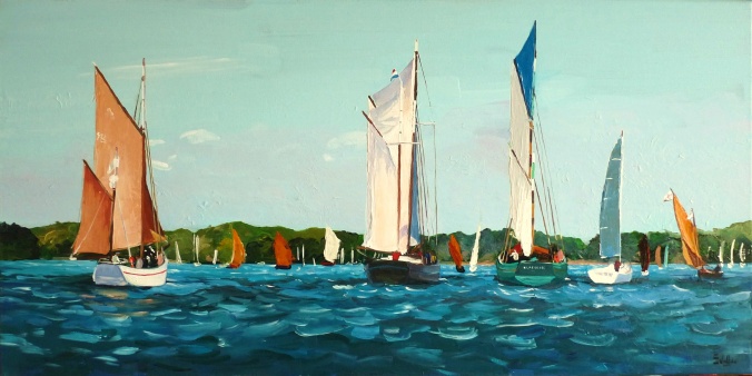 Tableau, peinture, Bretagne, Dans le Golfe
