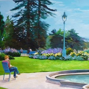 Tableau, peinture, Bretagne, Parc du Thabor Rennes