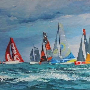 Tableau, peinture, Bretagne, Route du Rhum