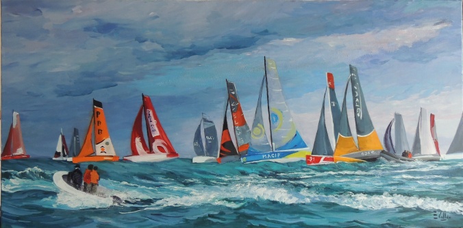 Tableau, peinture, Bretagne, Route du Rhum