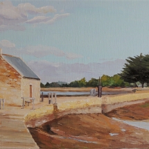 Tableau, peinture, Bretagne, Moulin à marée ile d'Arz