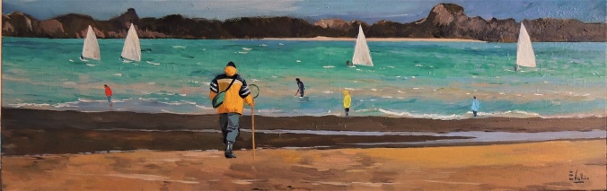 Tableau, peinture, Bretagne, Les Iles Saint Quay