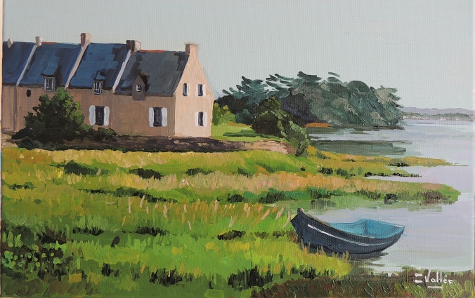 Tableau, peinture, Bretagne, L'Anse de Brillac