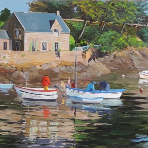 Tableau, peinture, Bretagne, La Mélanie