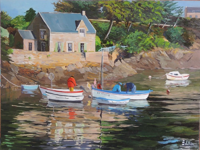Tableau, peinture, Bretagne, La Mélanie