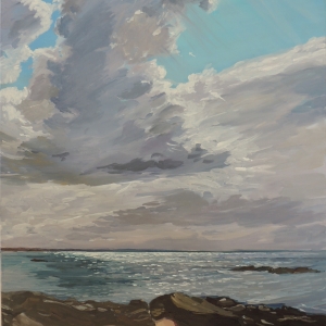 Tableau, peinture, Bretagne, Entre terre et mer