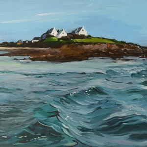 Tableau, peinture, Bretagne, L'entrée du Golfe