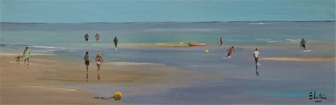 Tableau, peinture, Bretagne, Nuances de bleus 2