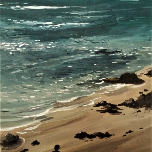Tableau, peinture, Bretagne, Souvenir d'été