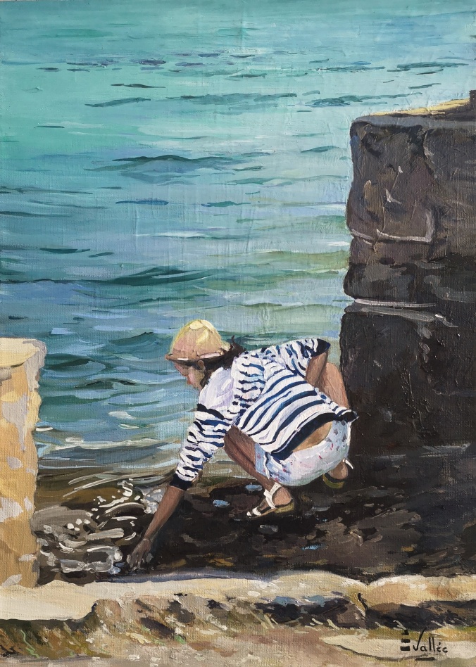 Tableau, peinture, Bretagne, la marinière