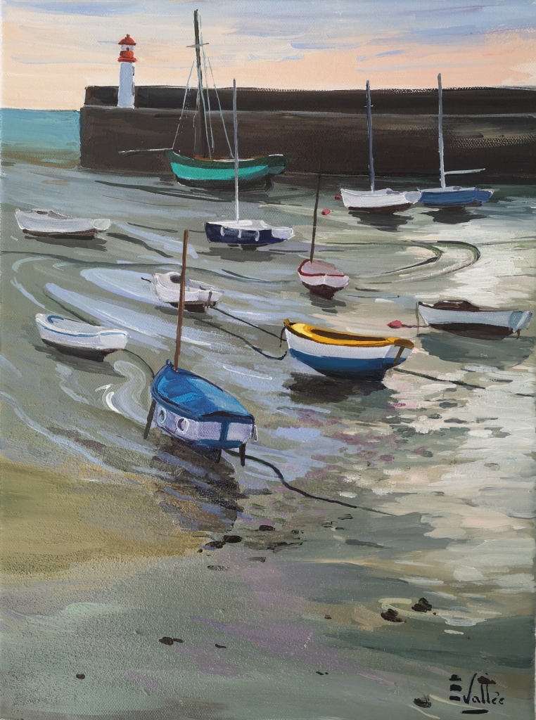 Tableau, peinture, Bretagne, Port d'Erquy