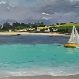 Tableau, peinture, Bretagne, Vue de l'aber Benoit
