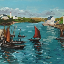 Tableau, peinture, Bretagne, Doëlan