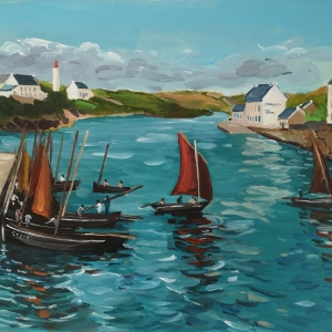 Tableau, peinture, Bretagne, Doëlan
