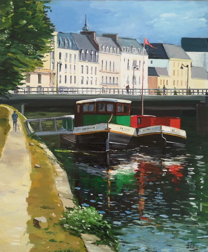 Tableau, peinture, Bretagne, Sur les bords de Vilaine